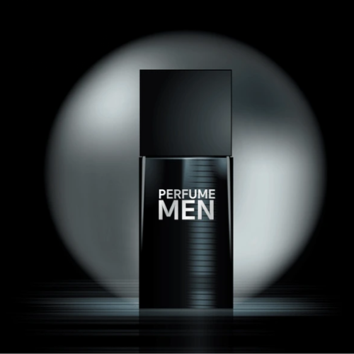 Black White Modern Initial Letter Perfume Logo